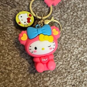 Adorable Pink and Blue Character Keychain